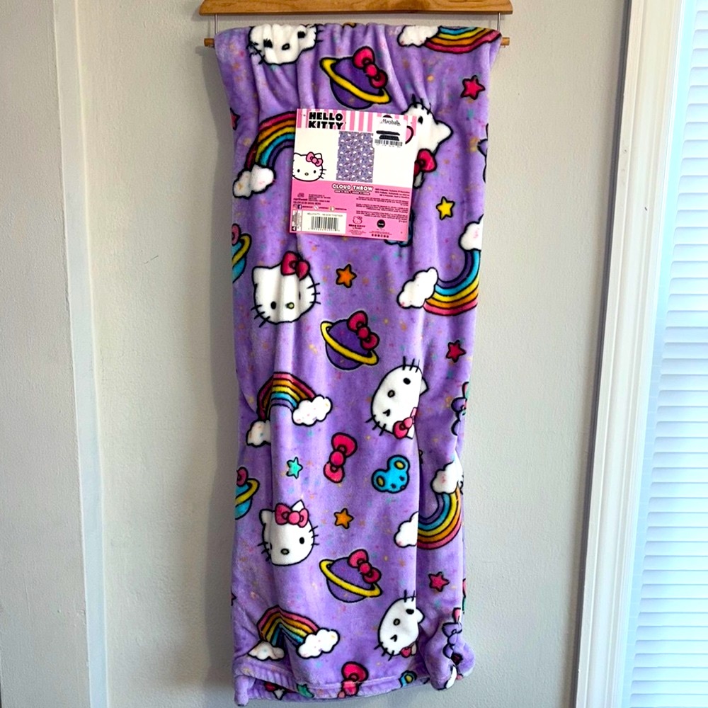 Hello Kitty Purple Fleece Blanket